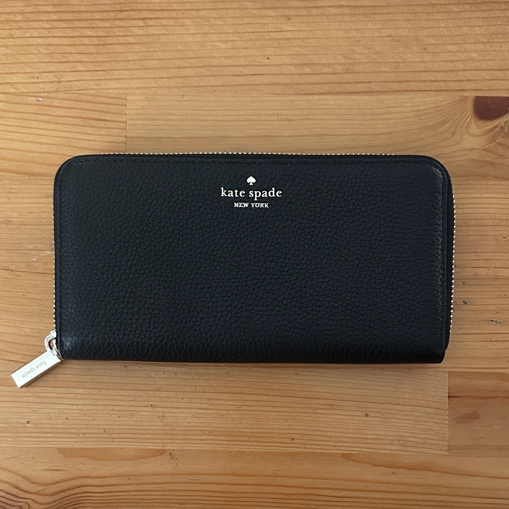 Kate Spade Black Zip Wallet